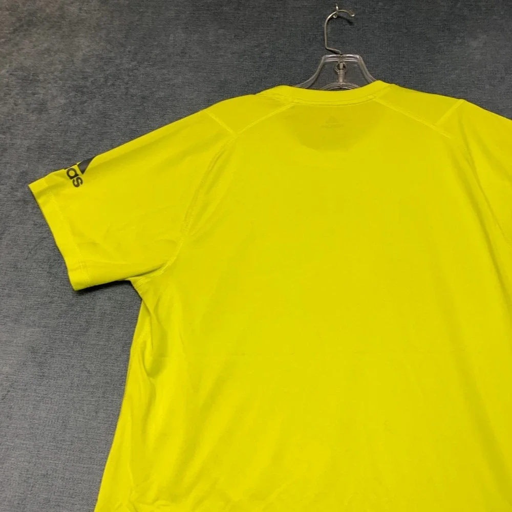 Adidas Freelift Primegreen T-Shirt Mens Medium Fluorescent Yellow Raglan Sleeve